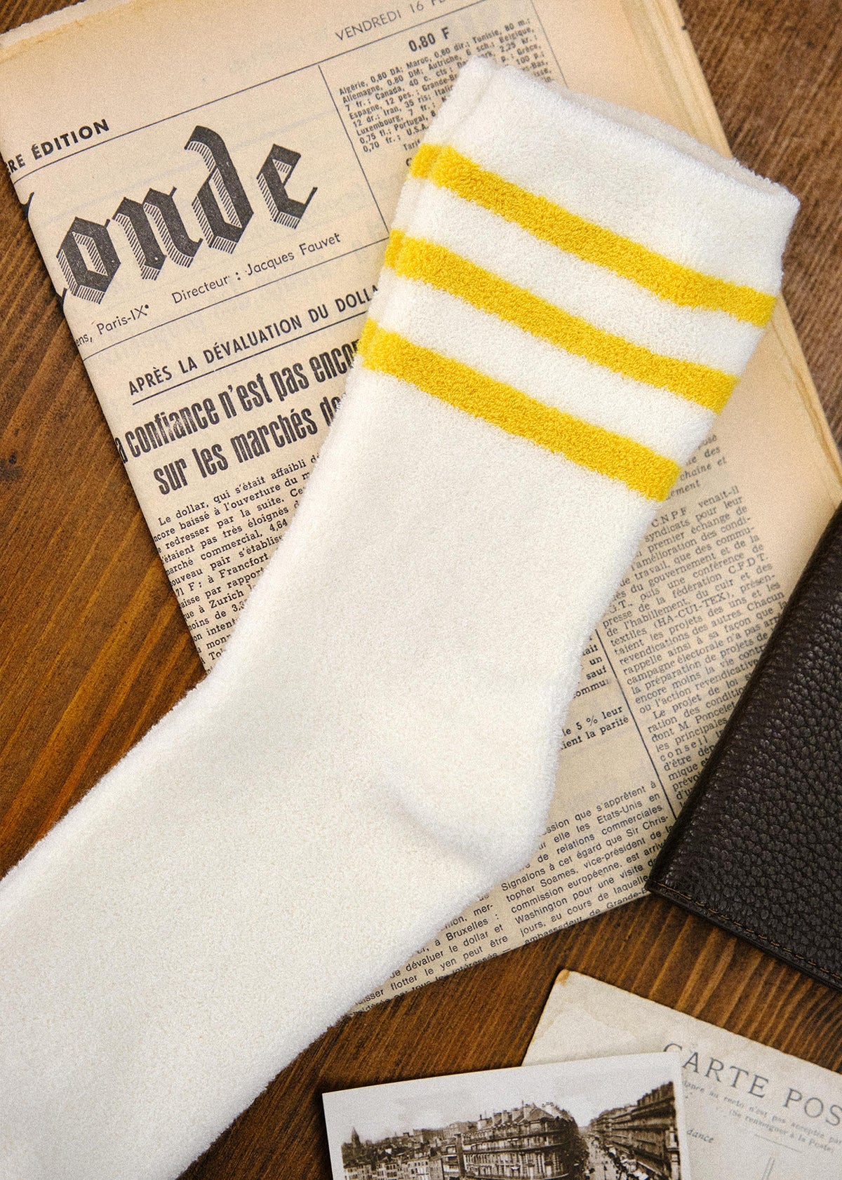 Chaussettes Eliot - Écru / Jaune
