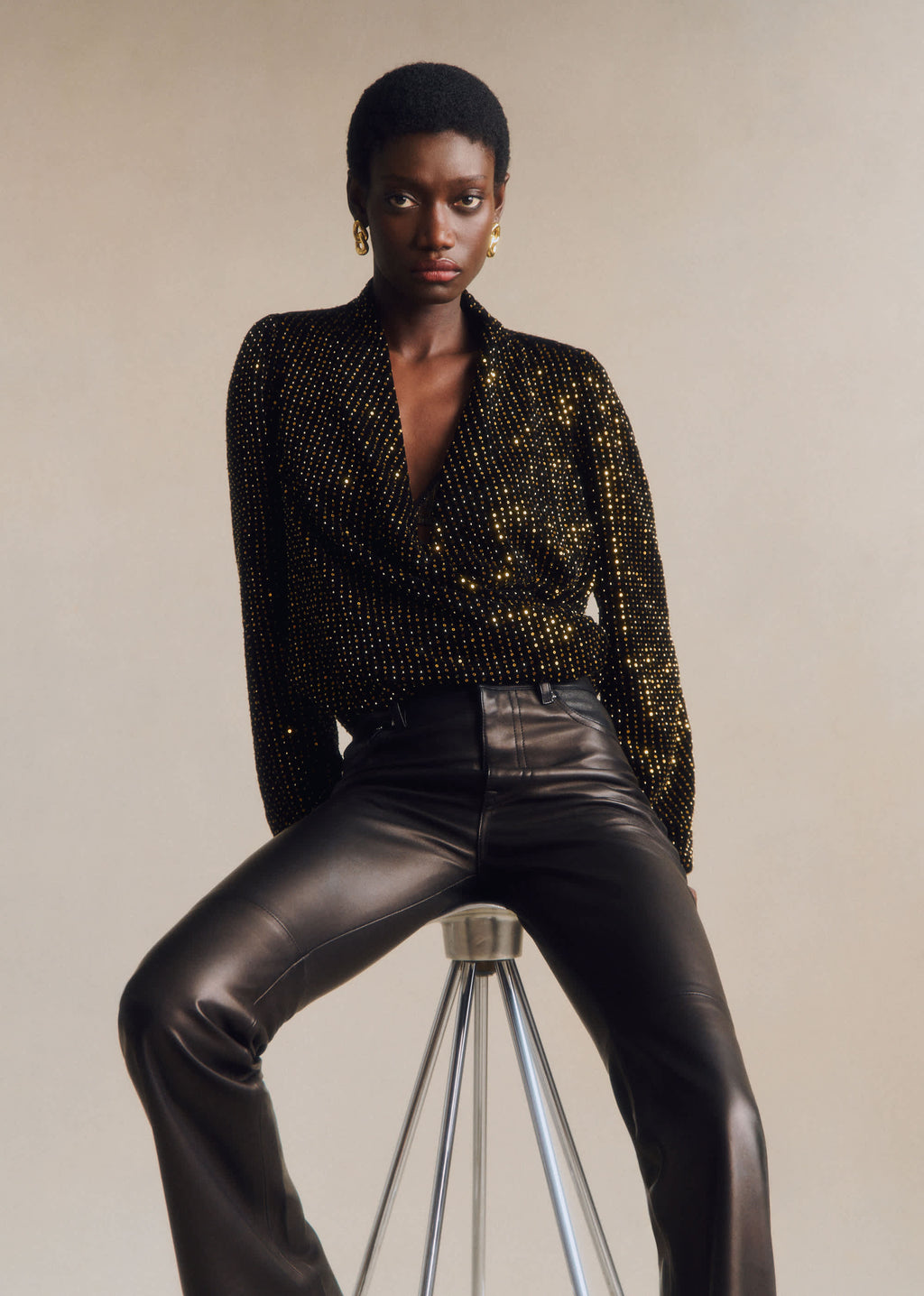 Blouse Abelita - Noir Doré