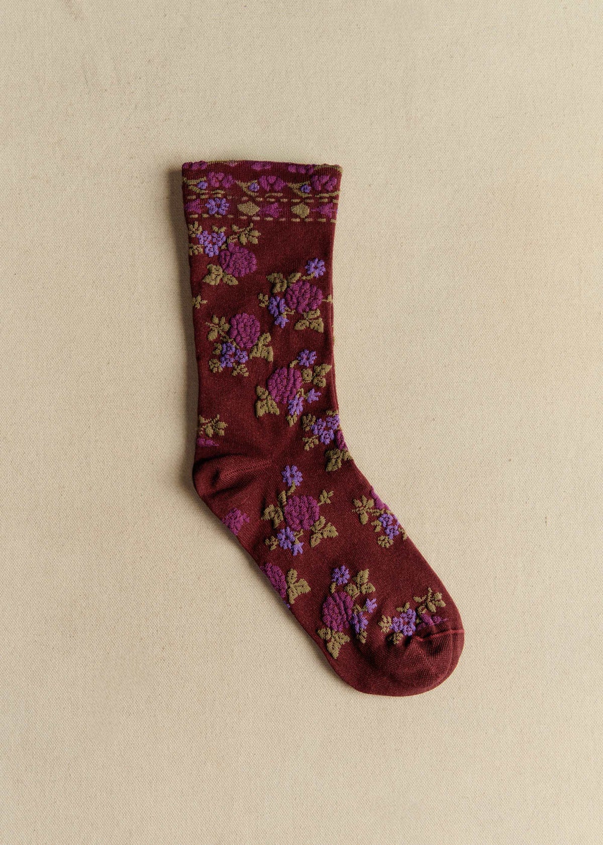 Chaussettes Lio - Fleurs Violet