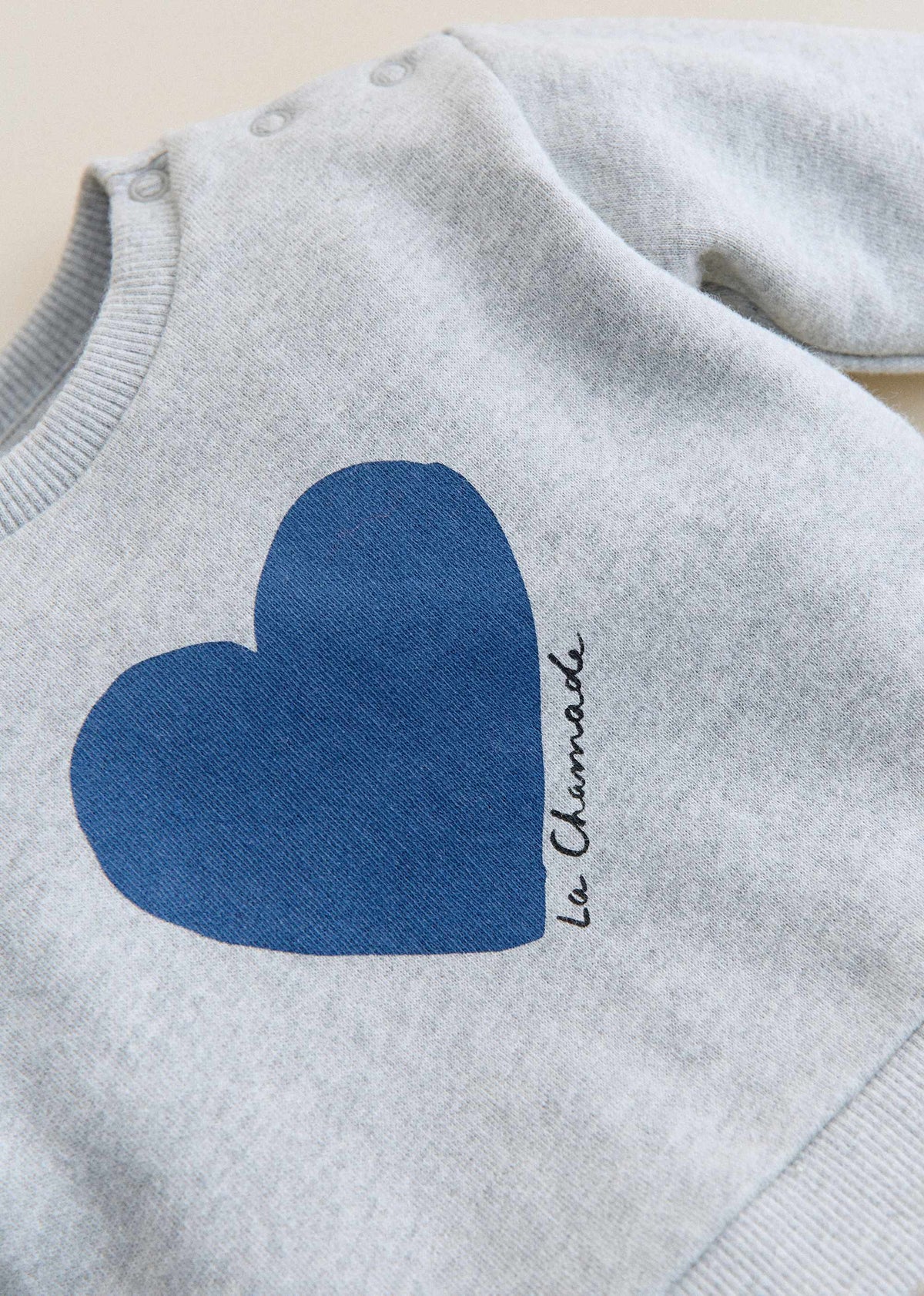 Sweat-Shirt La Chamade - Gris Chiné / Indigo