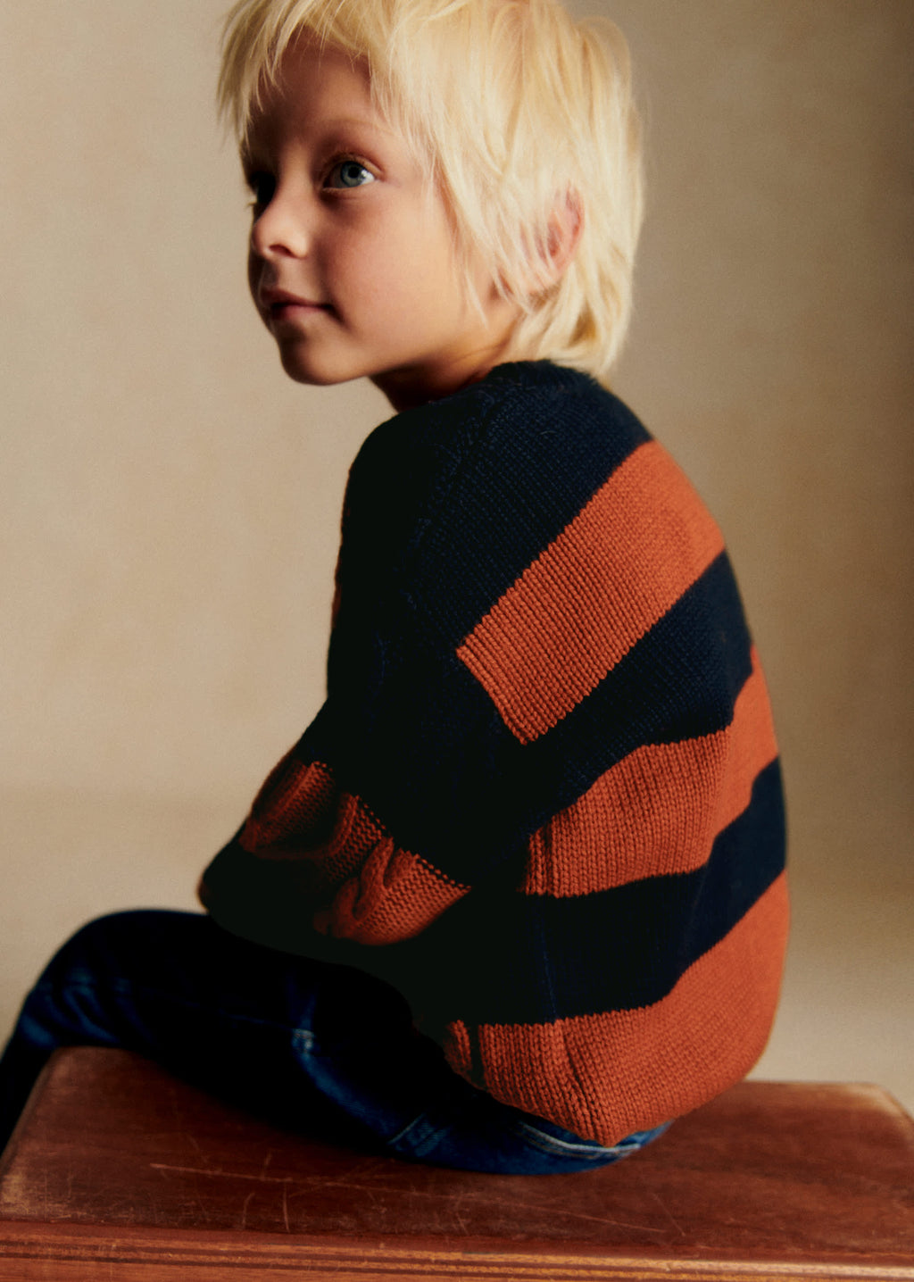 Pull Victor - Marine / Caramel