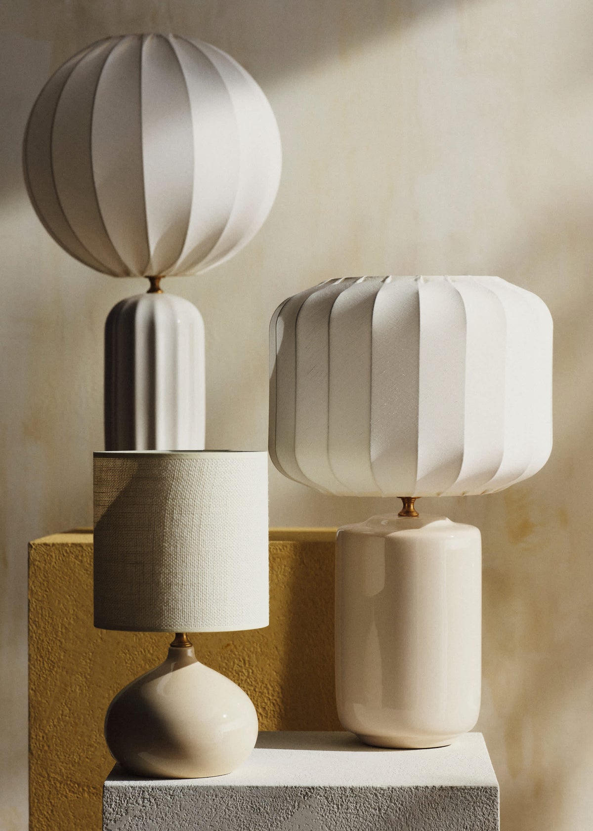 Lampe Mezzo - Crème - Abat-jour Mezzo - Écru