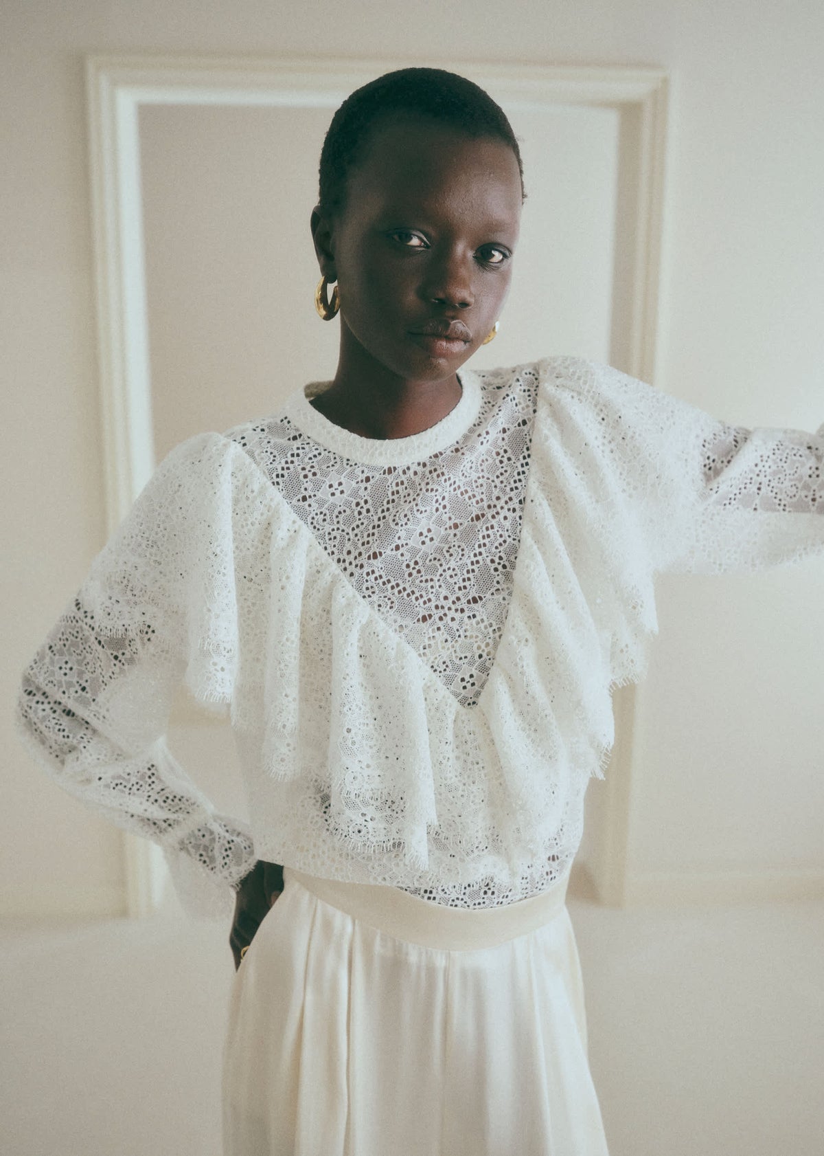 Blouse Mariam - Dentelle Fine Écru