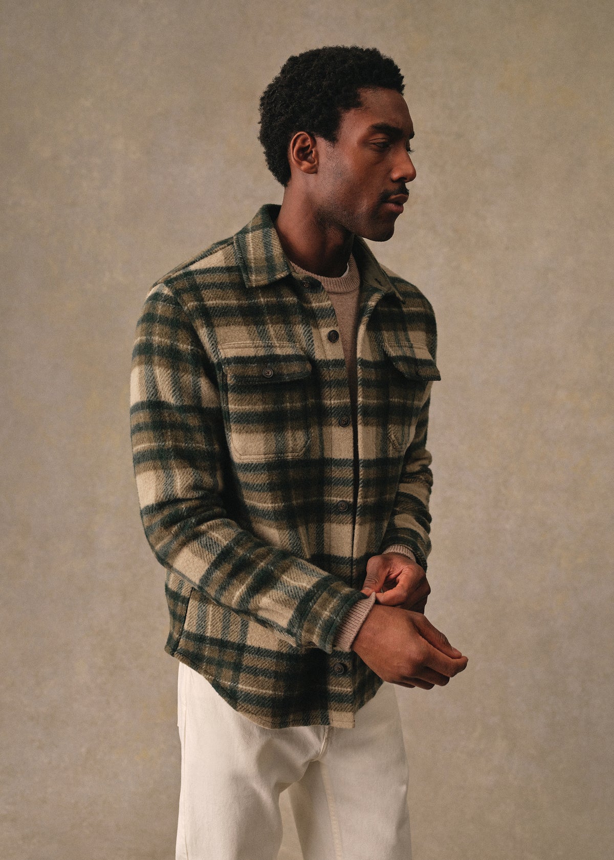 Surchemise Lellan - Tartan Vert / Beige