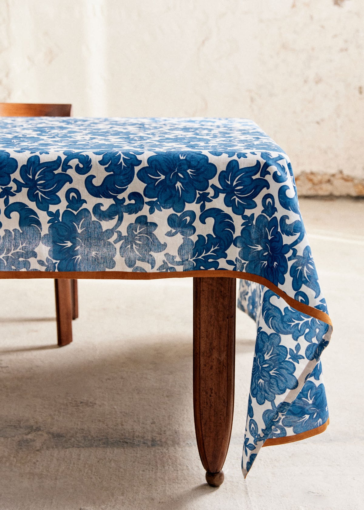 Nappe Imprimée - Fleurs de Positano - Bleu