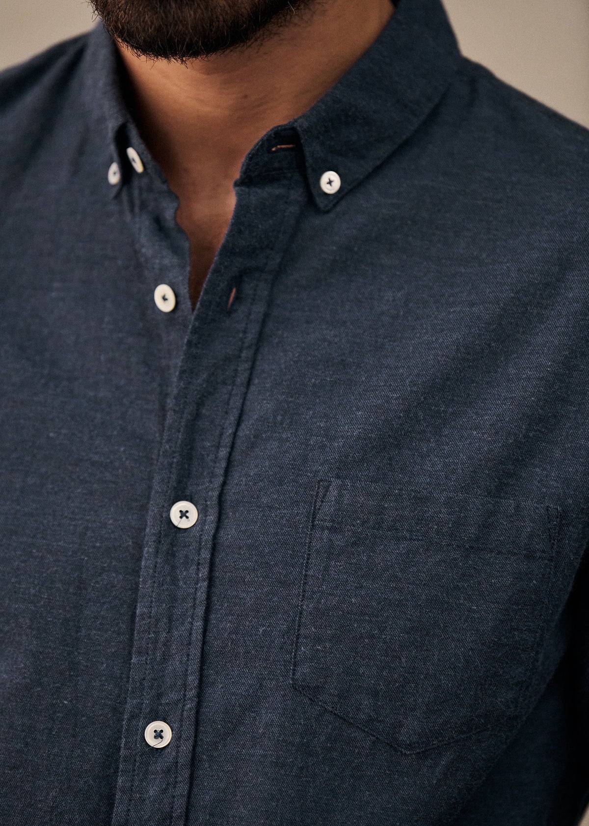 Chemise Charlie Flanelle - Bleu Chiné