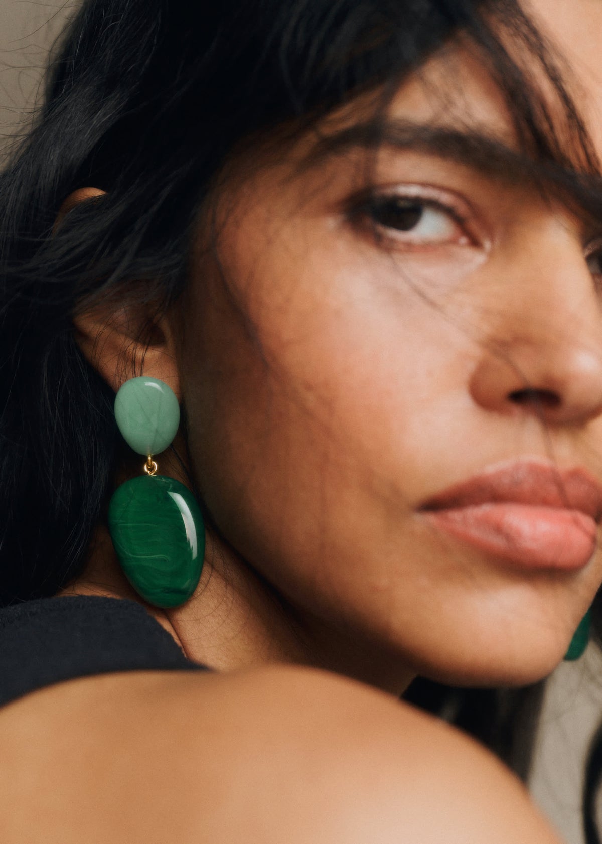 Boucles d'oreilles Carla - Vert Menthe Multi