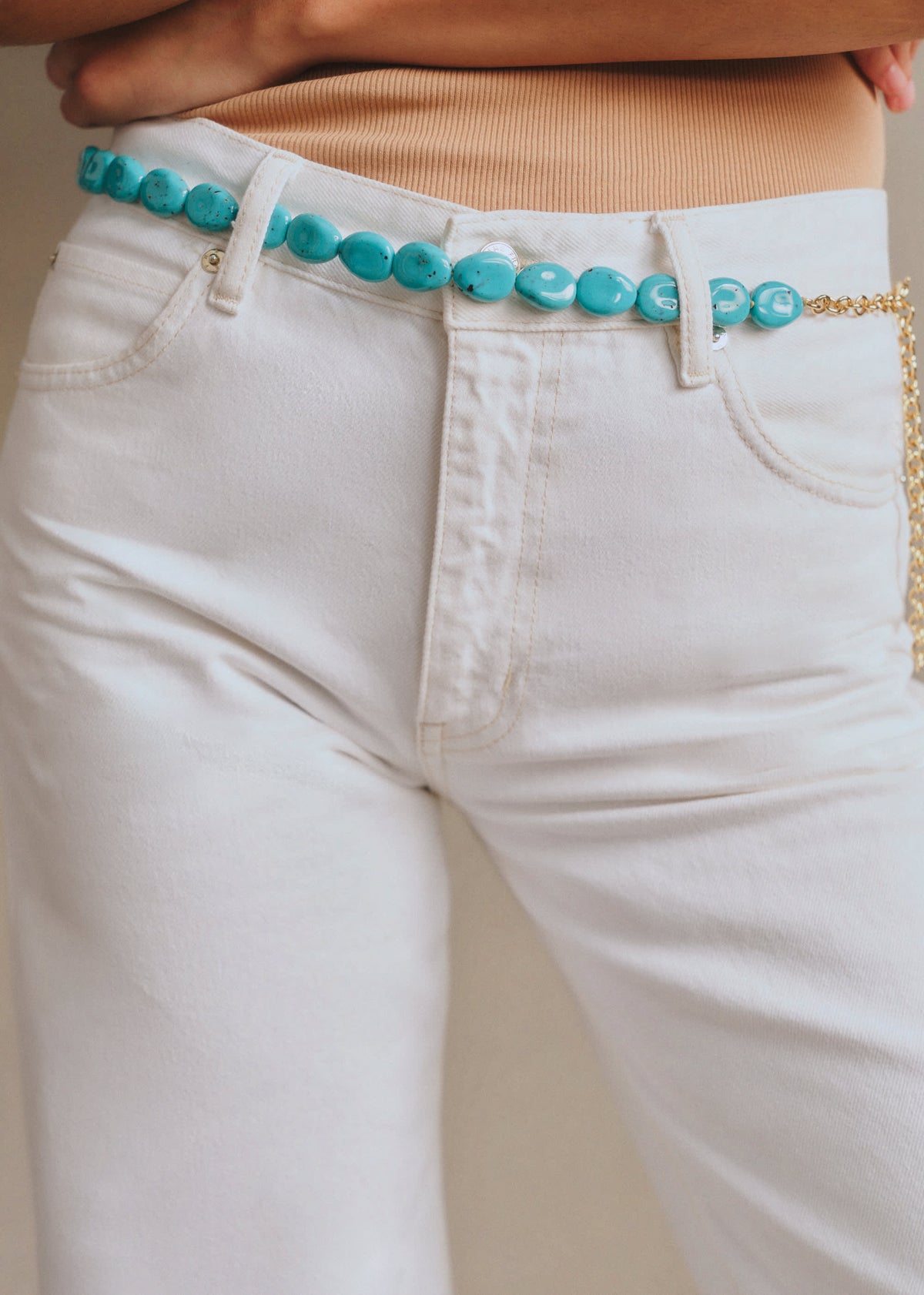 Ceinture Ondine - Bleu Turquoise
