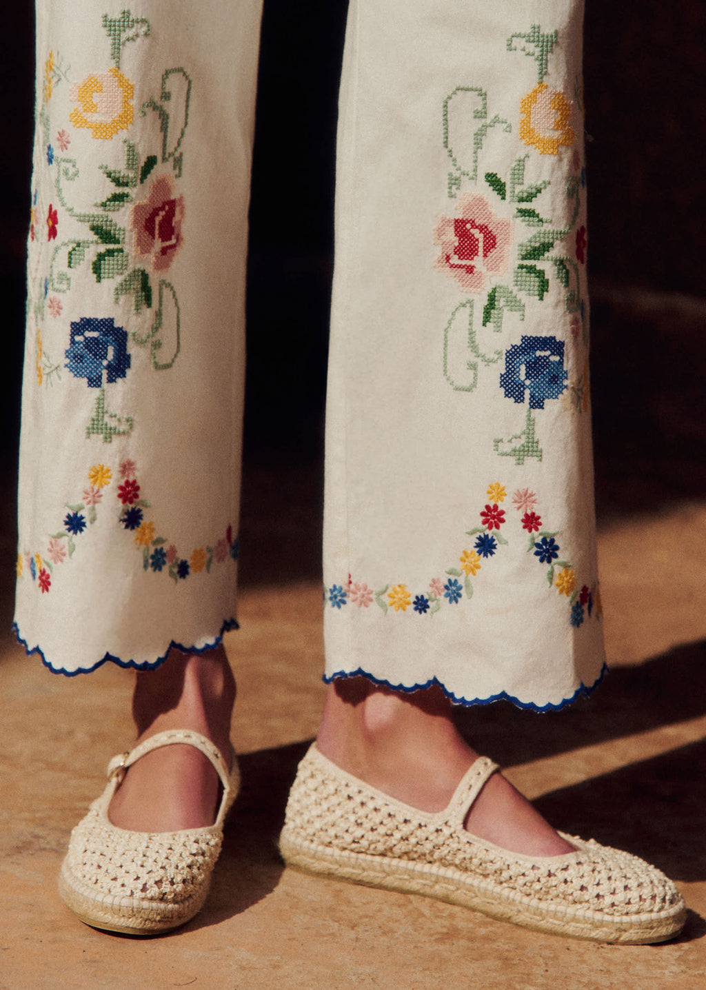 Pantalon Fausto - Broderie Placée Spring
