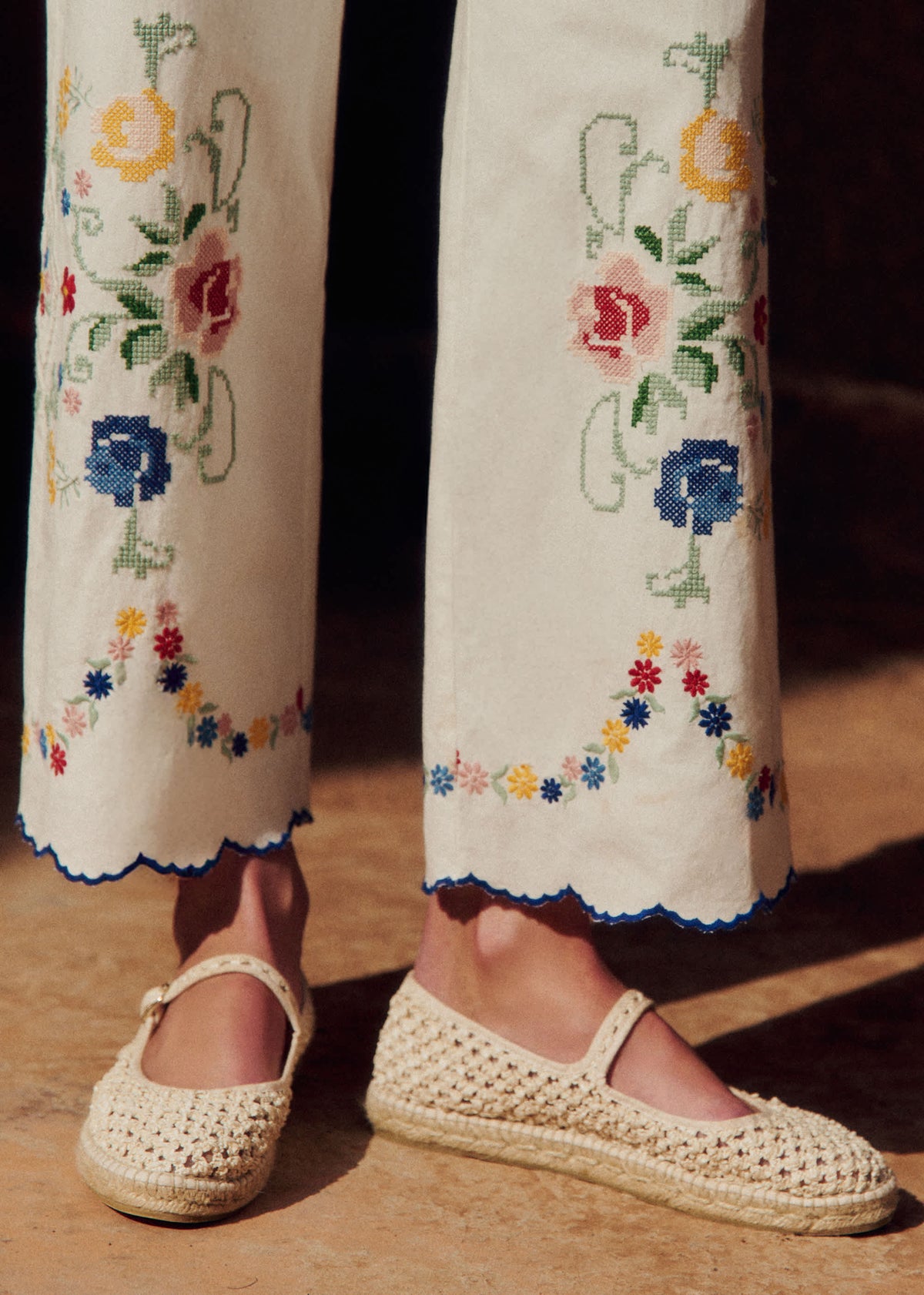 Pantalon Fausto - Broderie Placée Spring