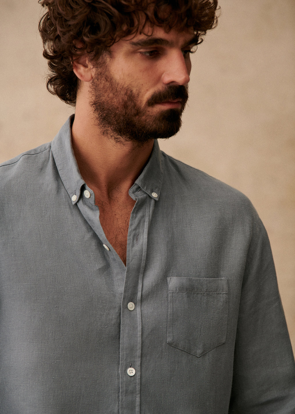 Chemise Charlie Lin - Bleu Acier