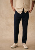 Pantalon Bergame - Marine texturé