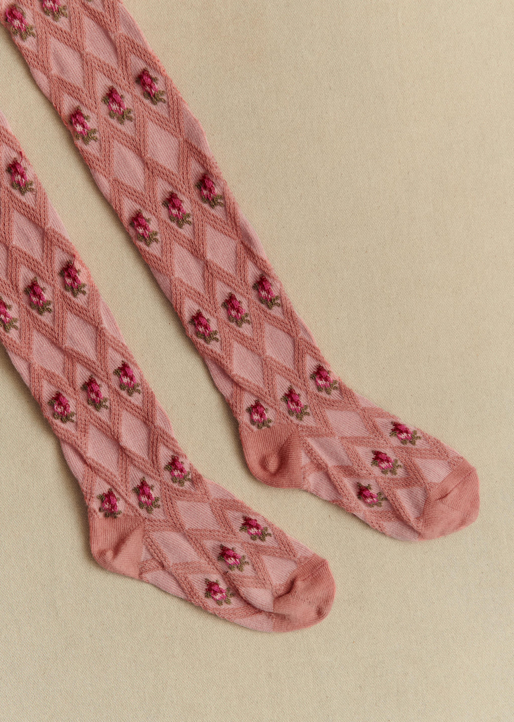 Collant Julia - Fleurs Roses