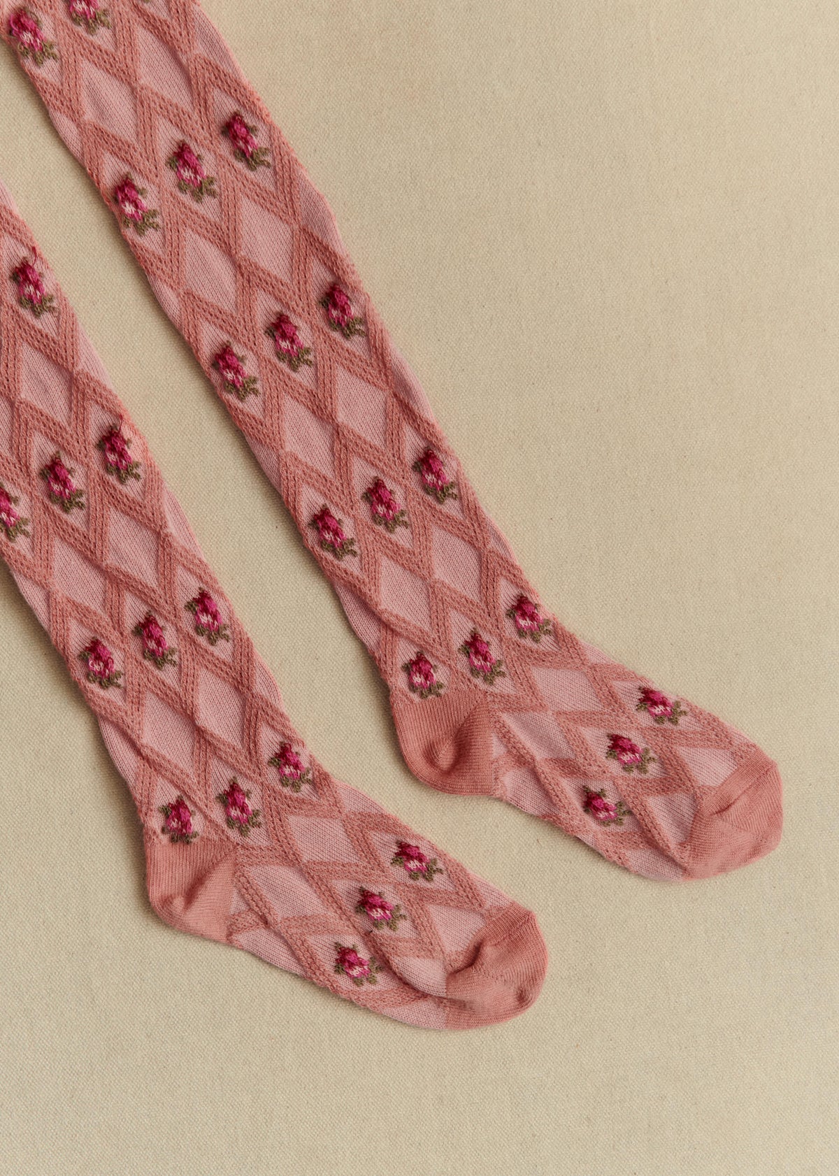 Collant Julia - Fleurs Roses