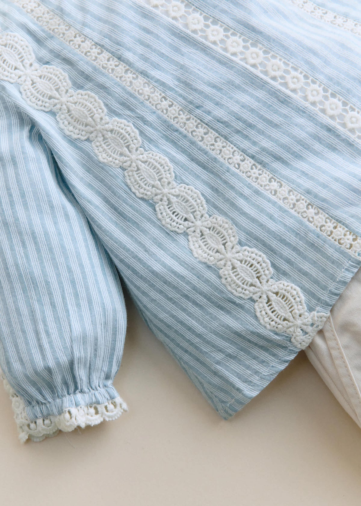 Blouse Ryma - Rayures Bleu Ecru