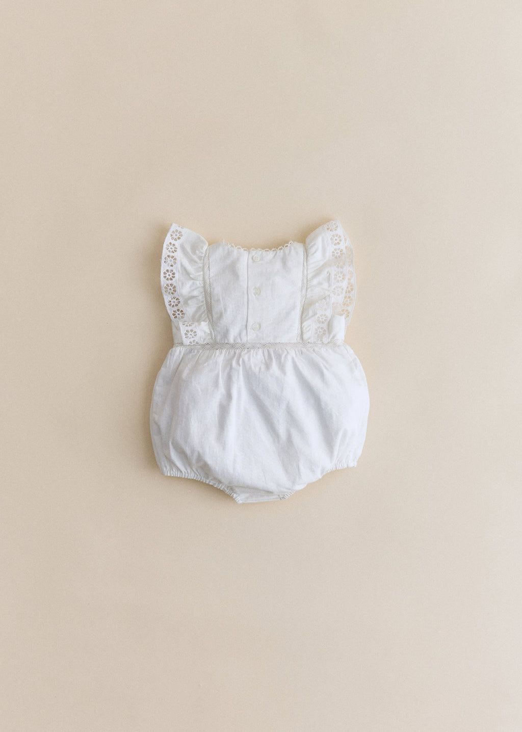 Barboteuse Cassie - Sézane x SEA NY - Broderie Contrastée Mini Multico Fond Écru