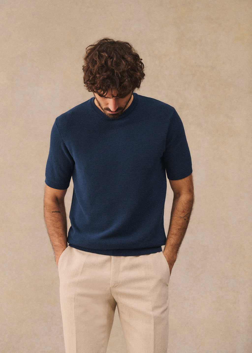 T-Shirt Maille Simeone - Marine