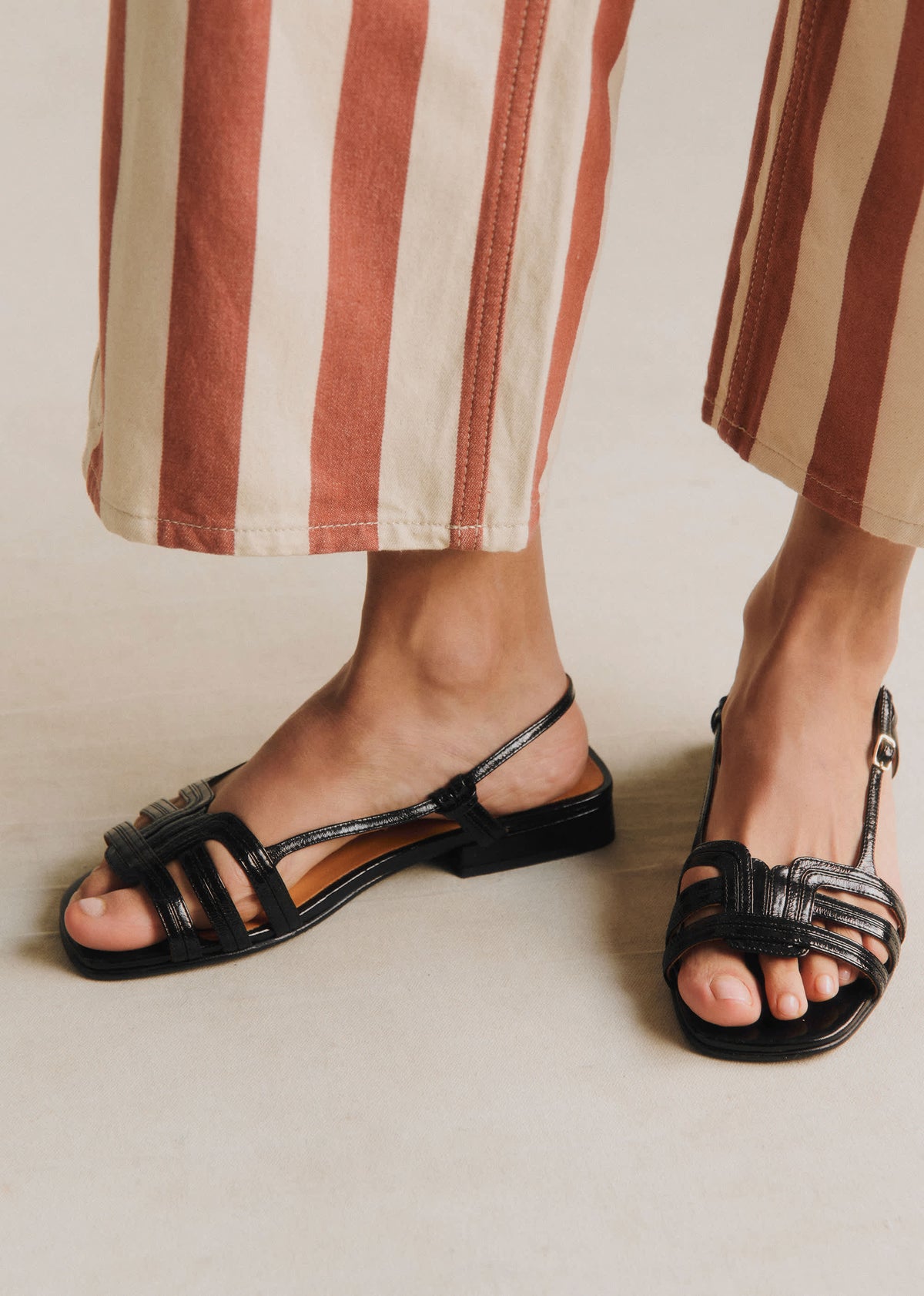 Sandales Low Josepha - Noir Vintage