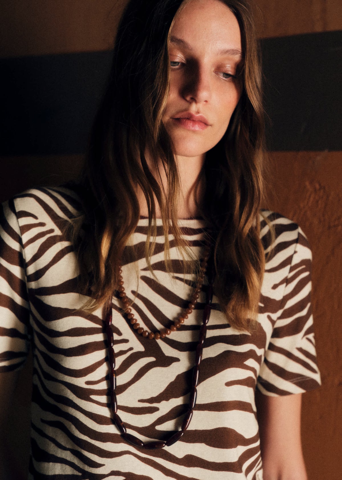 Robe Lara - Imprimé Zebra Terre