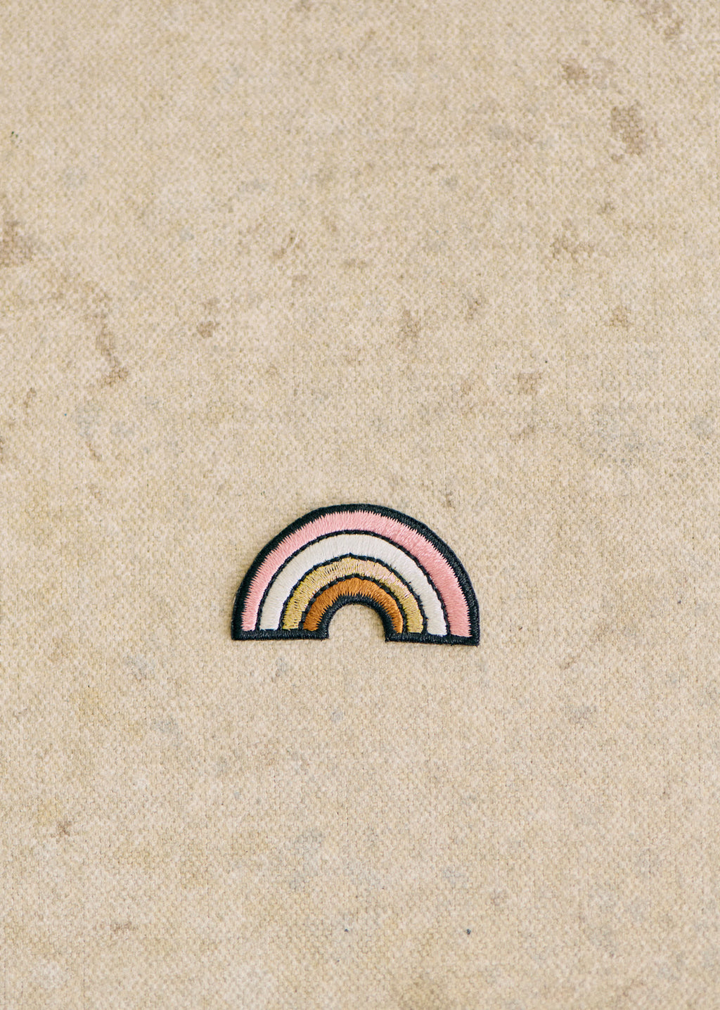 Ecusson Symbole - Arc-en-ciel rose multi