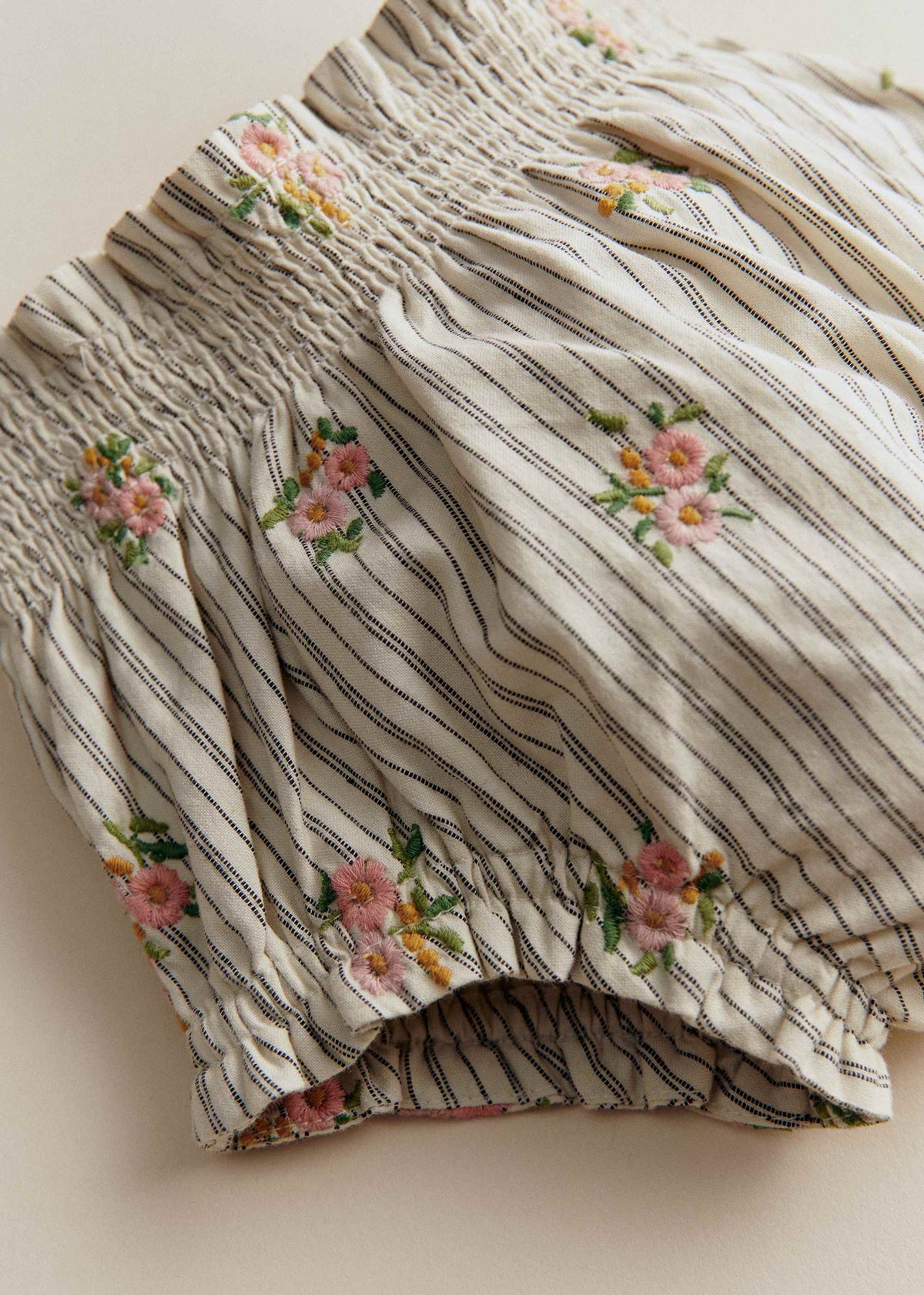 Bloomer Marcello - Rayures Broderies Fleurs