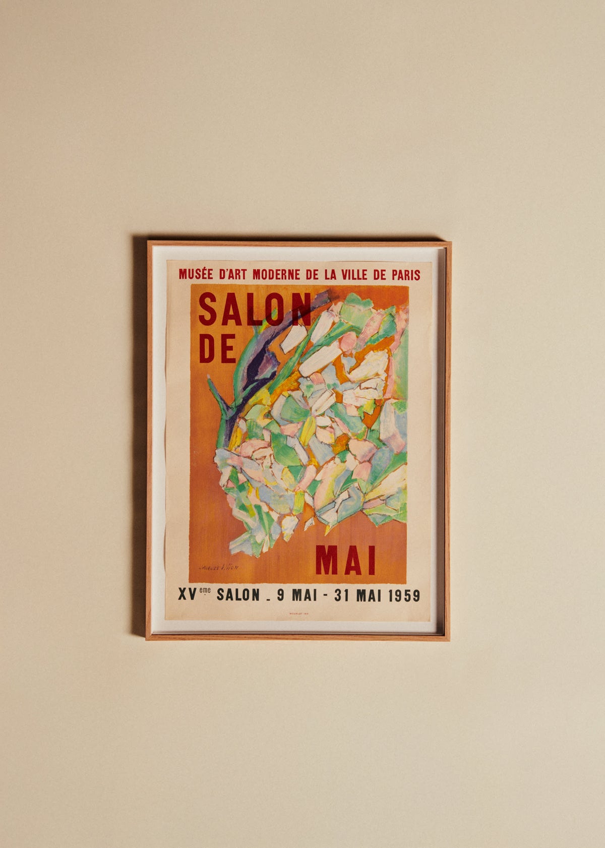 Affiche Musée d'art moderne de Paris, Salon de Mai, 1959 - 51,5 x 67,5 cm