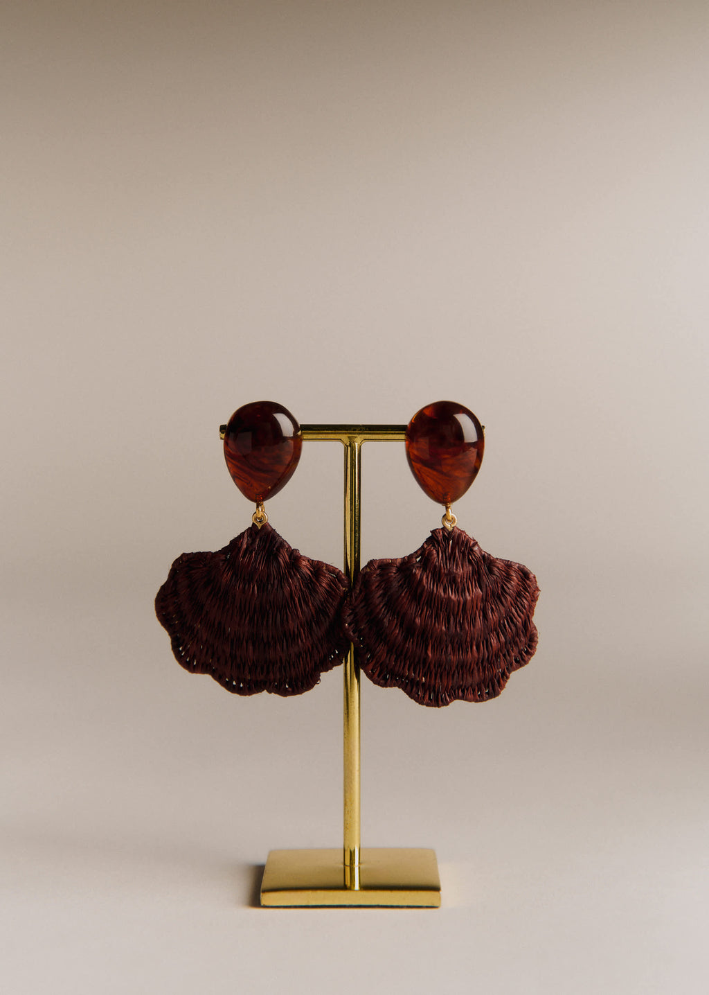 Boucles d'oreilles Valeria - Brun
