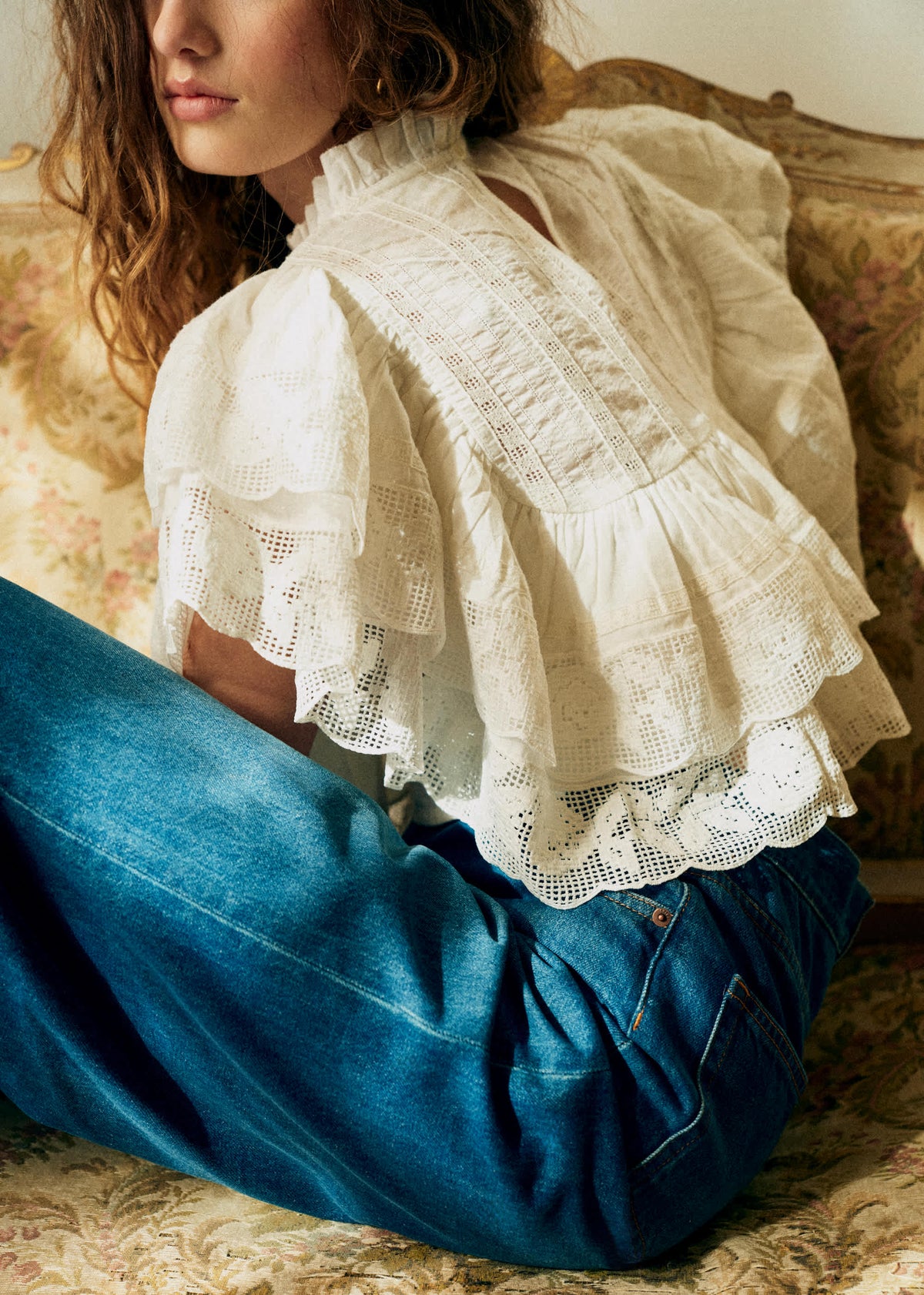 Blouse Leanie - Dentelle Écru