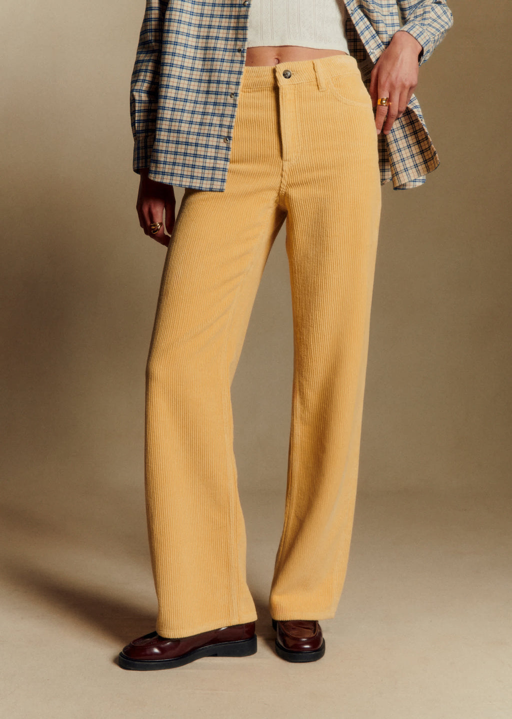 Pantalon Le Wide Leg - Velours Paille