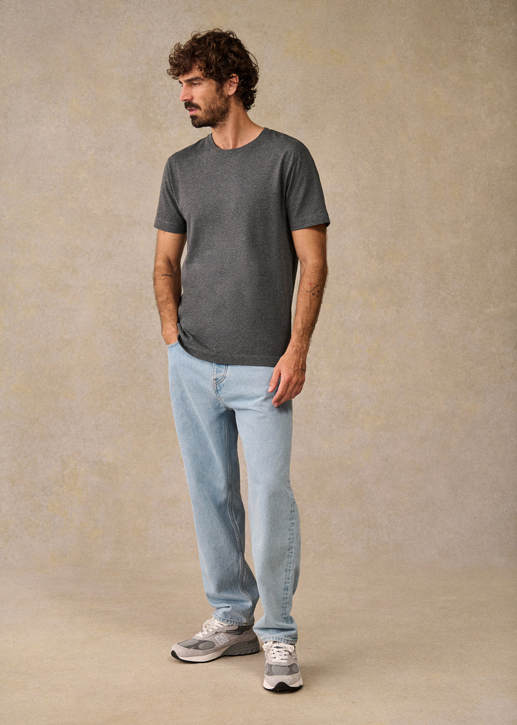 T-Shirt Kenneth - Anthracite chiné