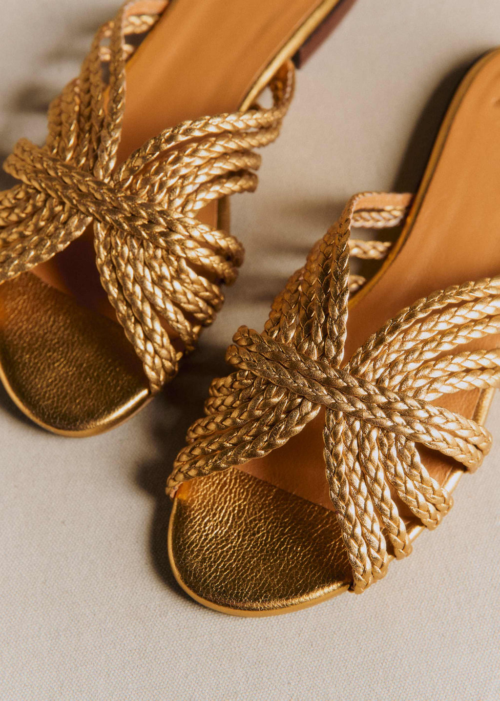 Mules Low Paola - Doré Tressé
