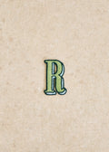 Ecusson vert / bleu - Lettre R - Vert