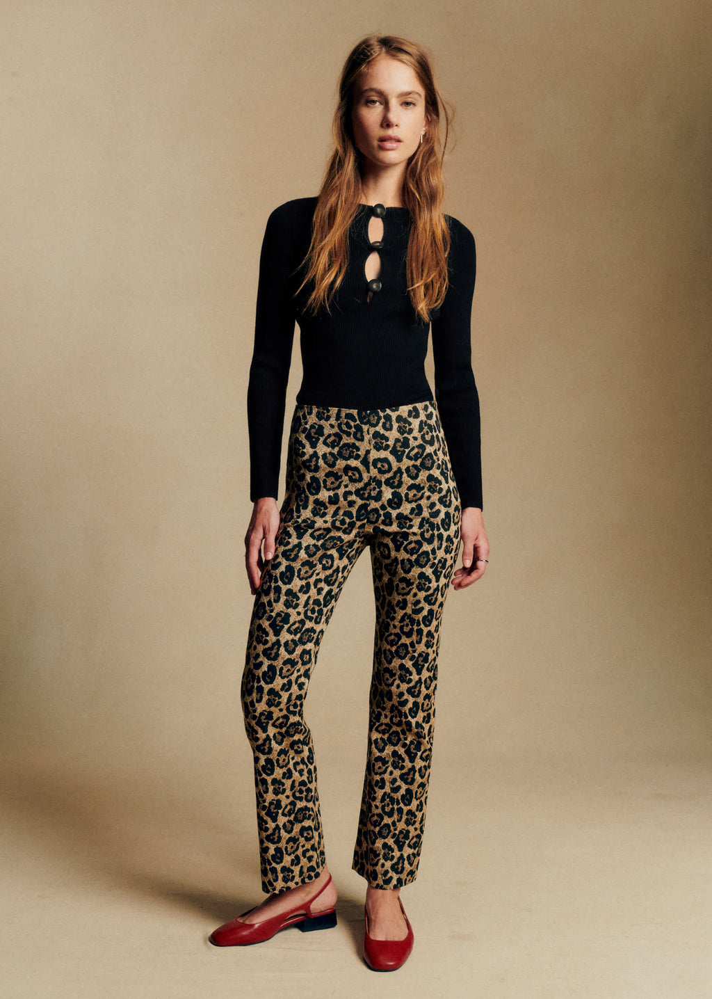 Pantalon Ciara - Jacquard Leopard