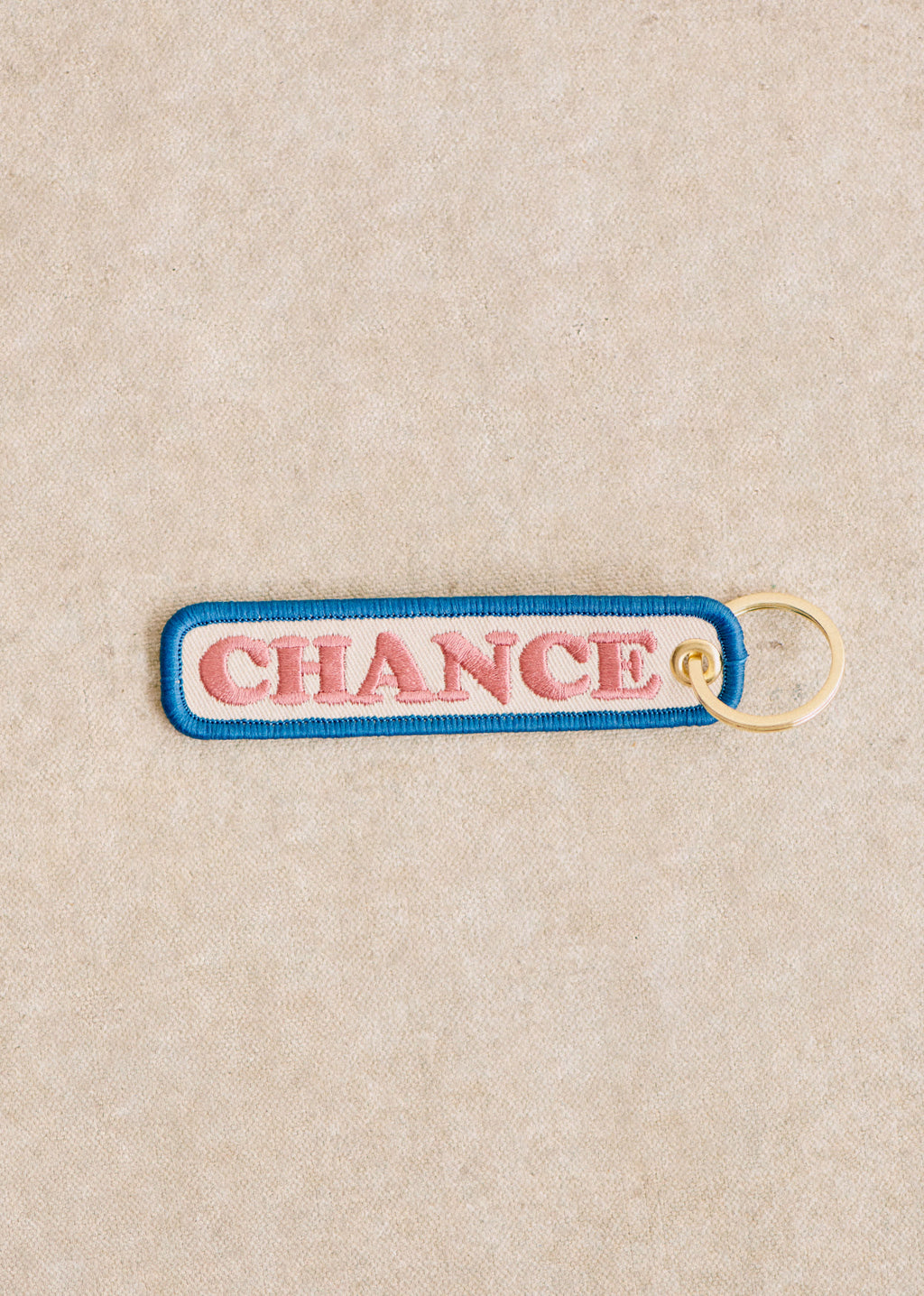Porte-clé Brodé - Rose "Chance"