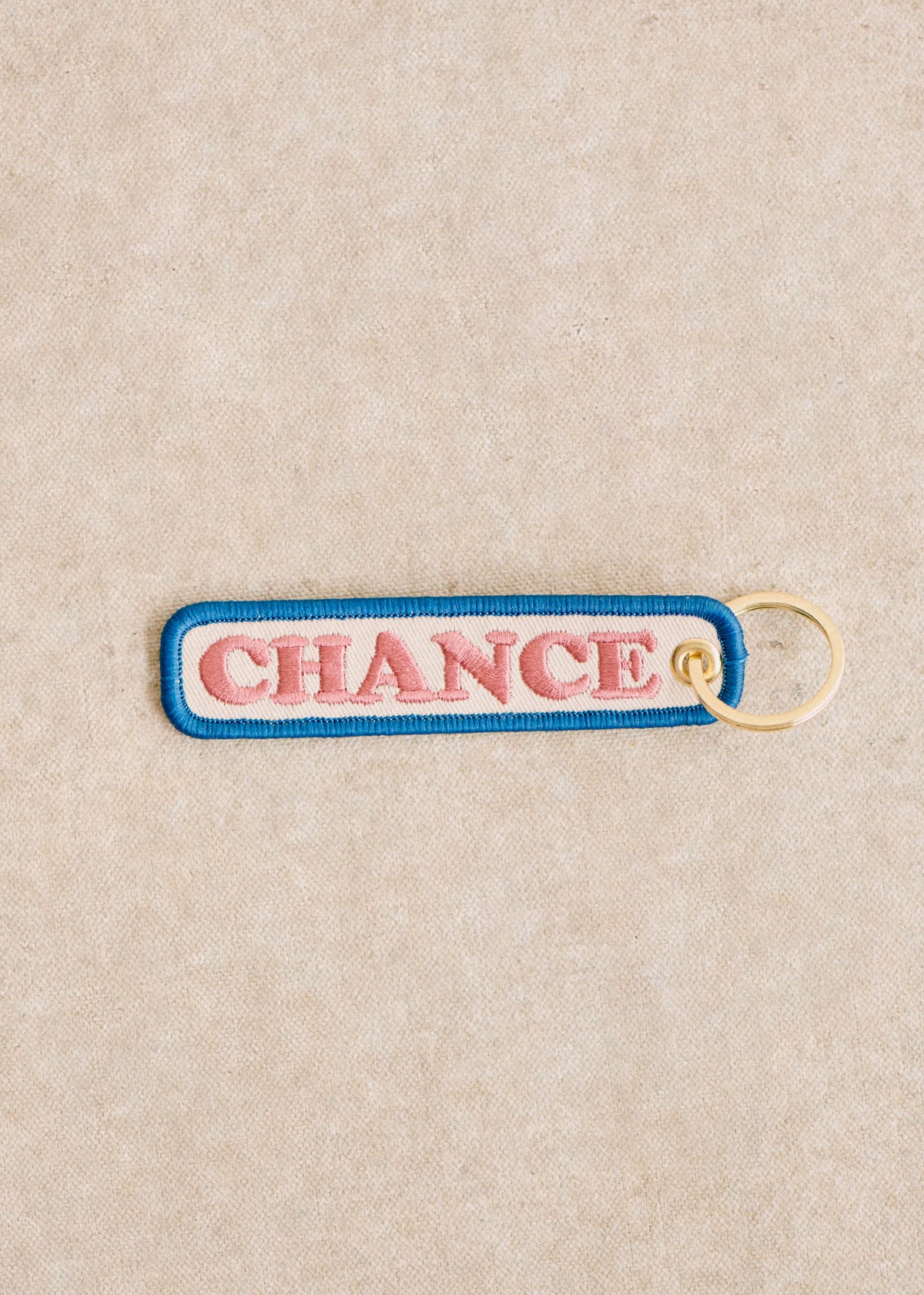 Porte-clé Brodé - Rose "Chance"