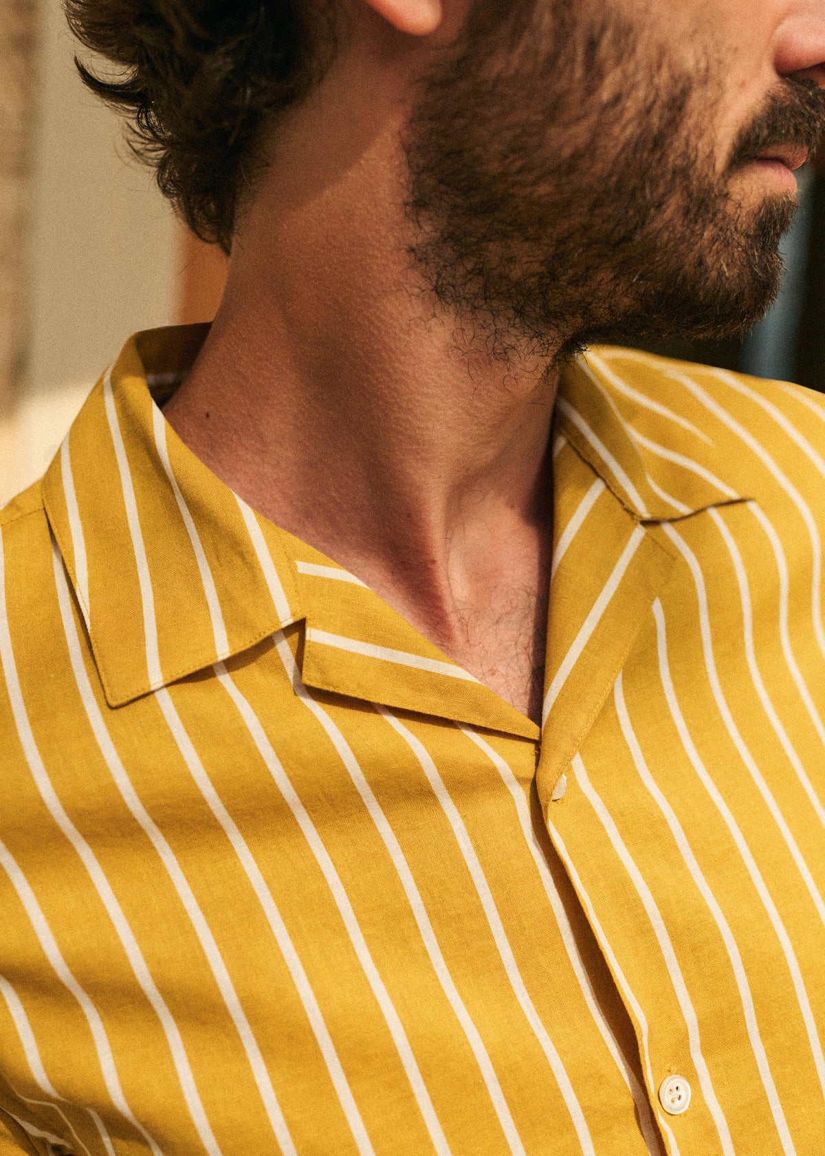 Chemise Holt - Moutarde Rayures Blanches