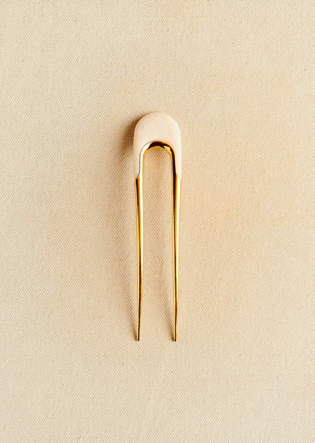 Épingle à cheveux Gladys - Ecru Doré