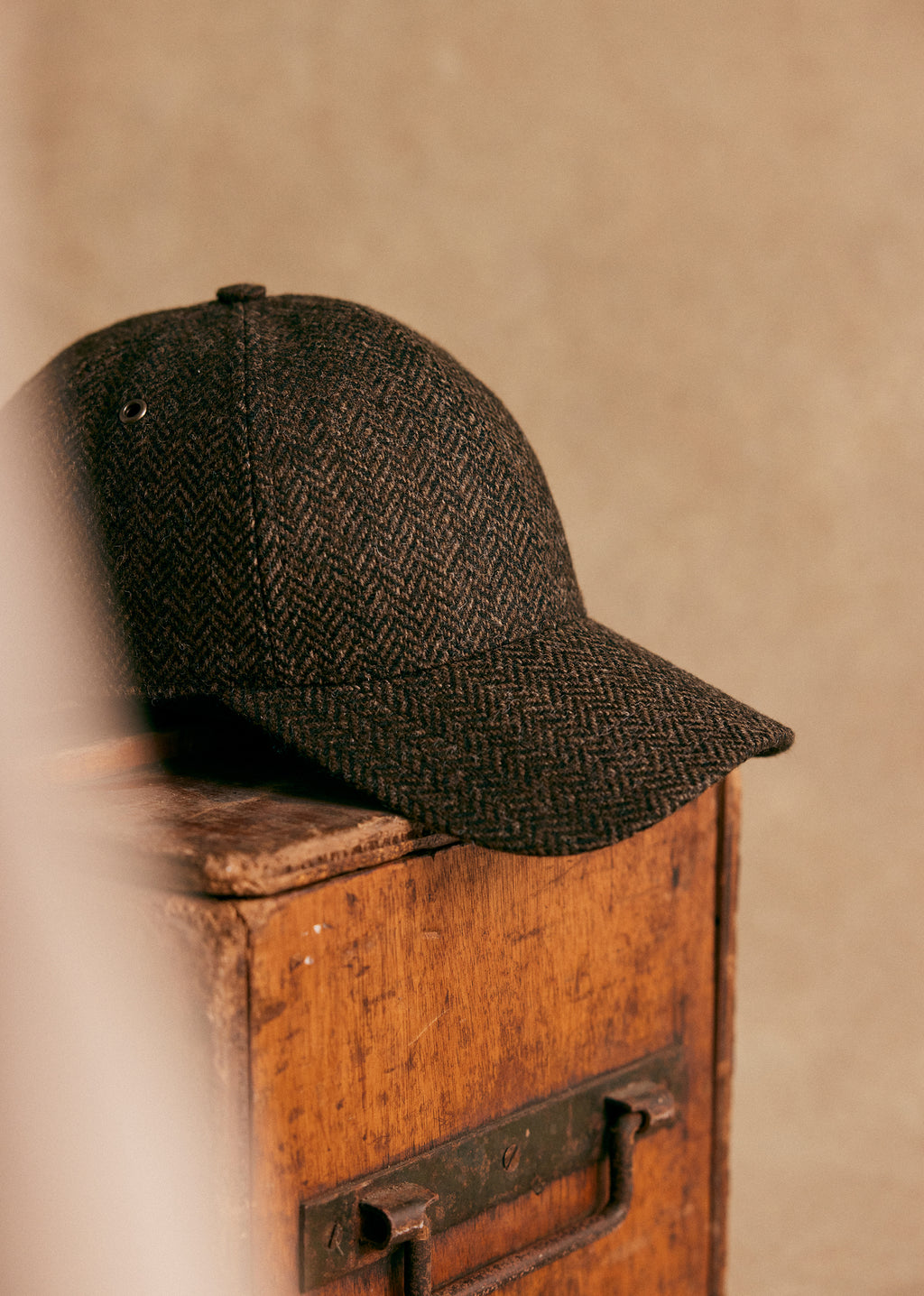Casquette Chase Tweed - Chevrons Marron