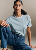 T-Shirt Nolan - Bleu Ciel Broderie Coeur