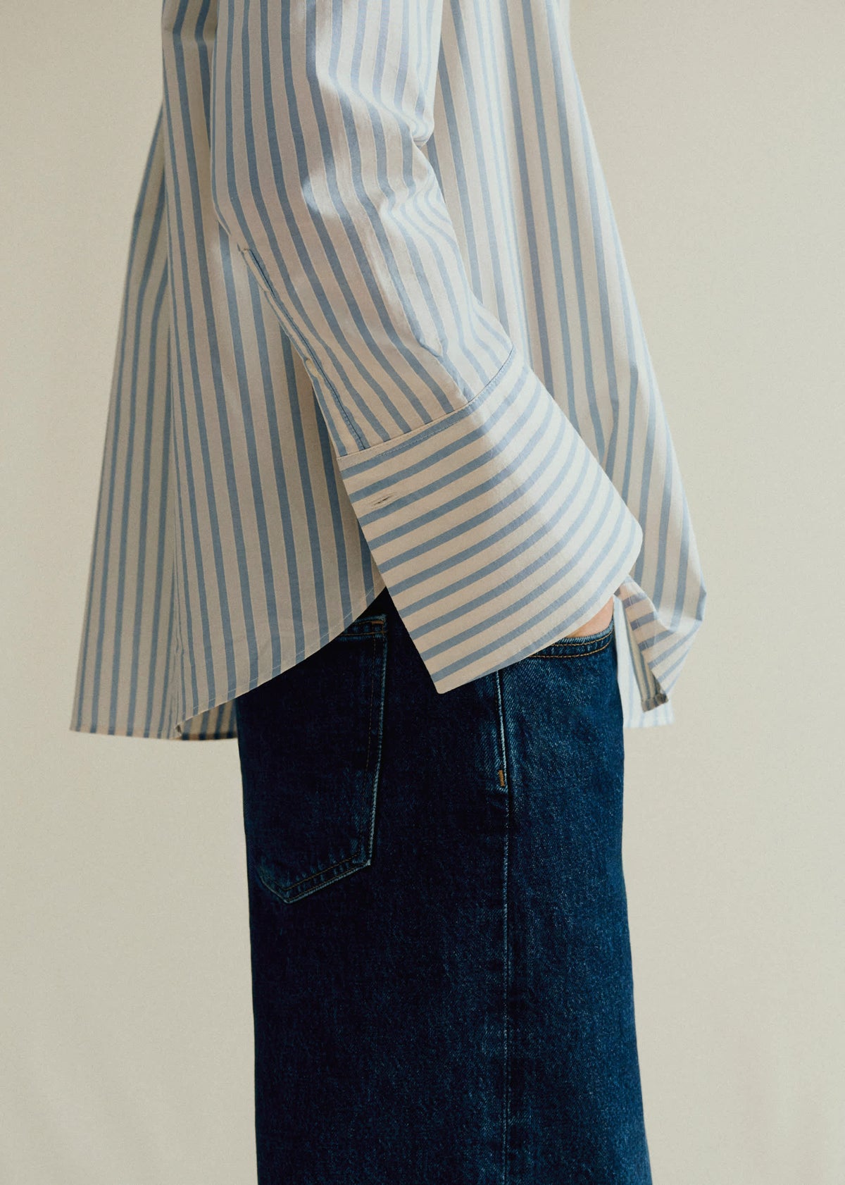 Chemise Marilis - Rayures Ecru Bleu