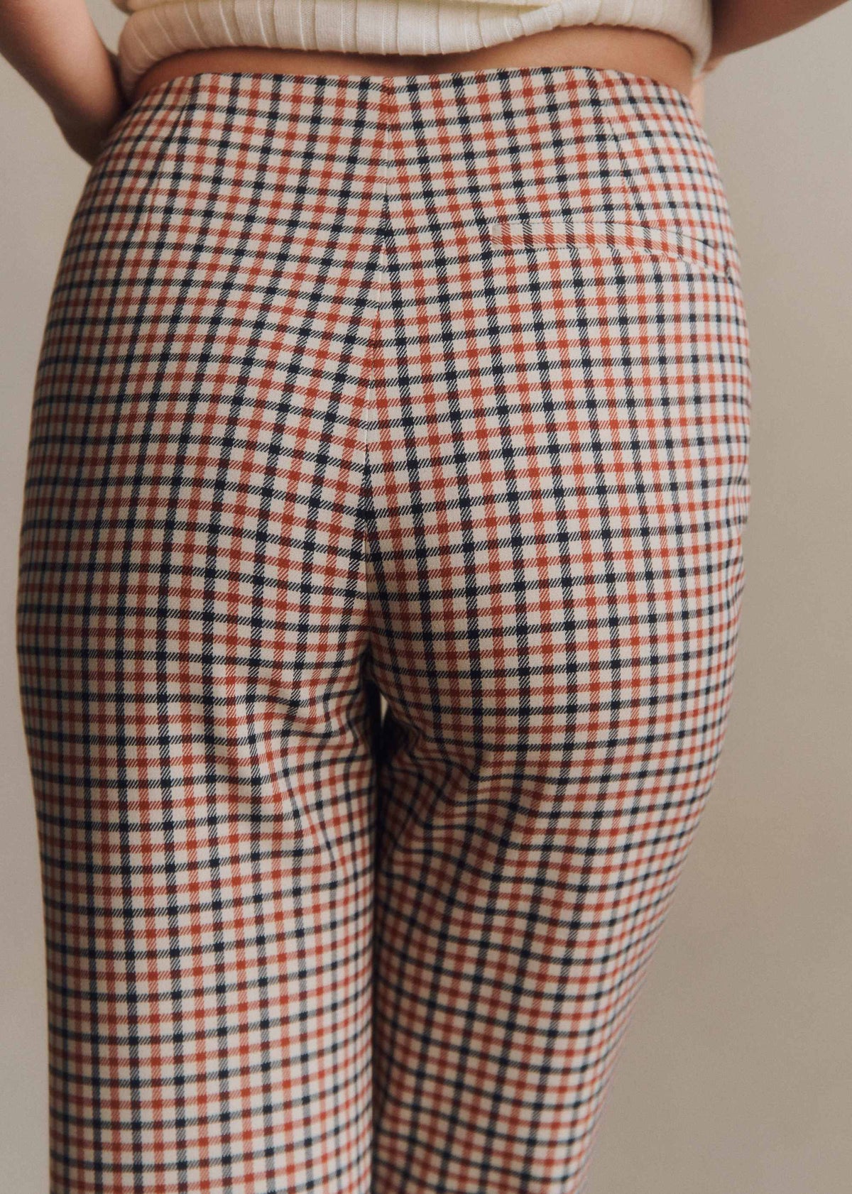 Pantalon Ciara - Carreaux Marine Ecru Terre