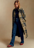 Manteau Clyde - Carreaux Kaki et Beige