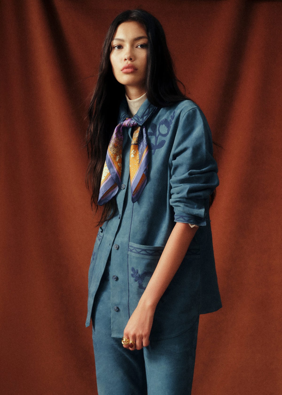 Veste Will - Sézane x Baziszt - Bleu Vintage