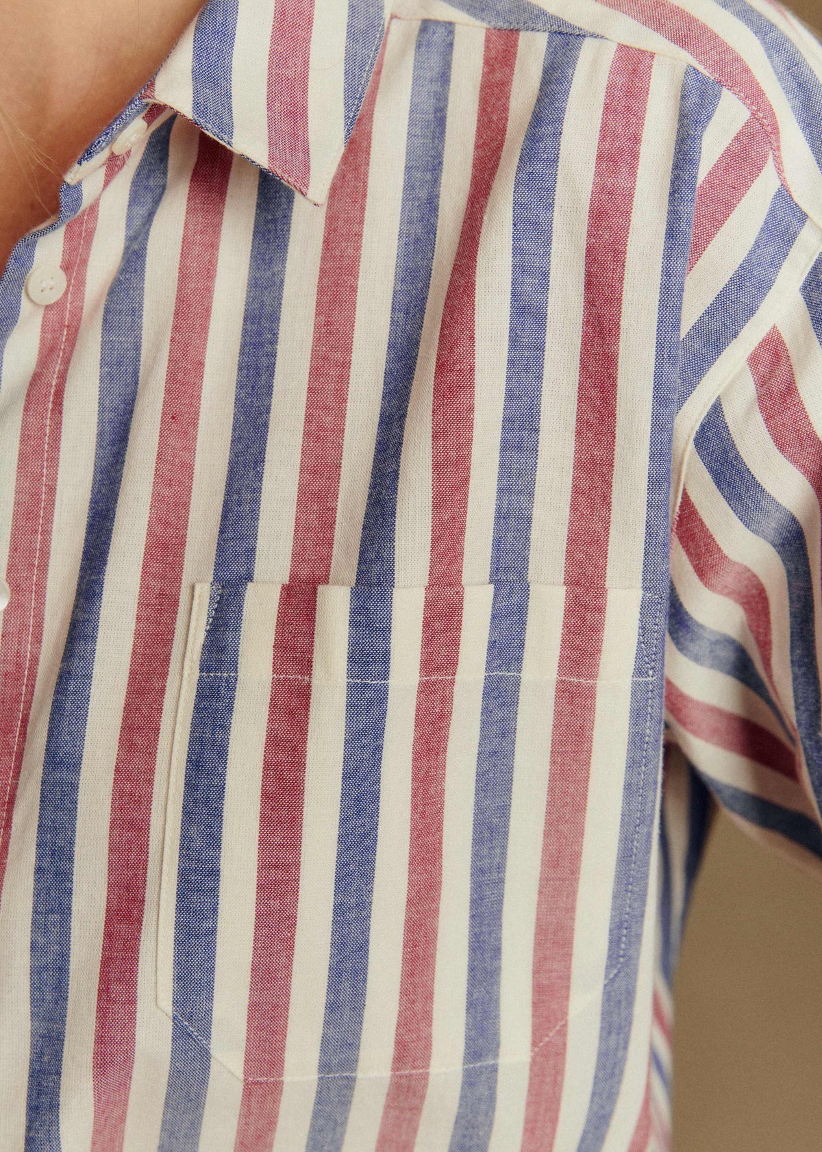 Chemise Max - Rayures bleu ecru bordeaux