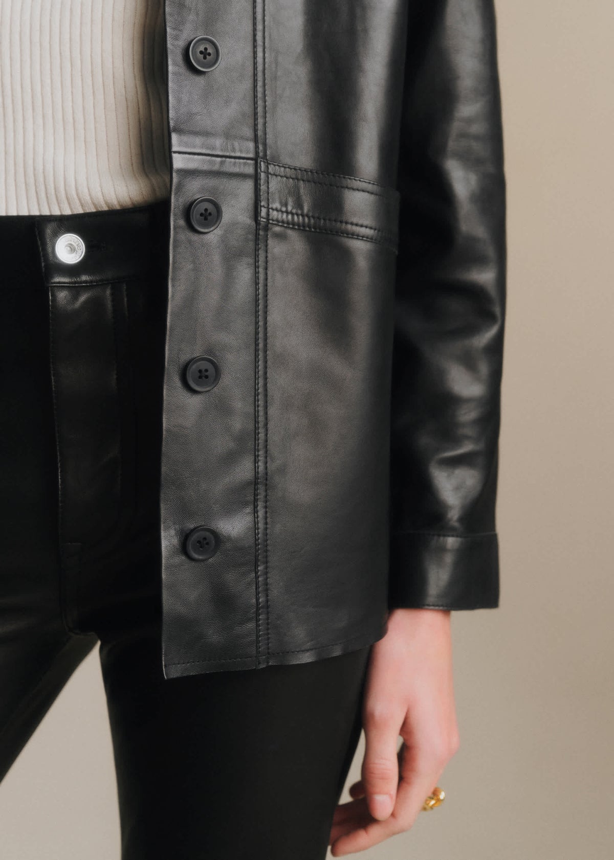 Veste Will - Cuir Noir