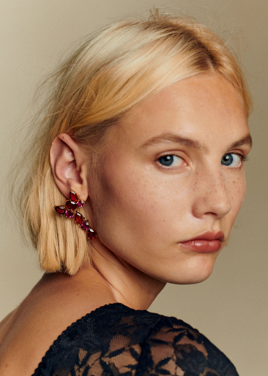 Boucles d'oreilles Helene - Rose Multi
