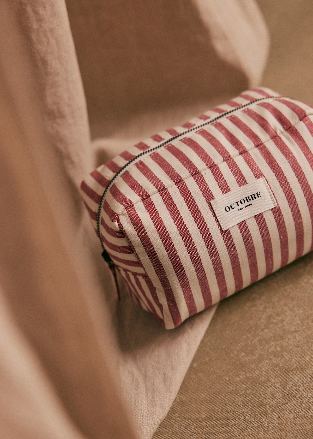Trousse de toilette Twyman - Rouge / Écru