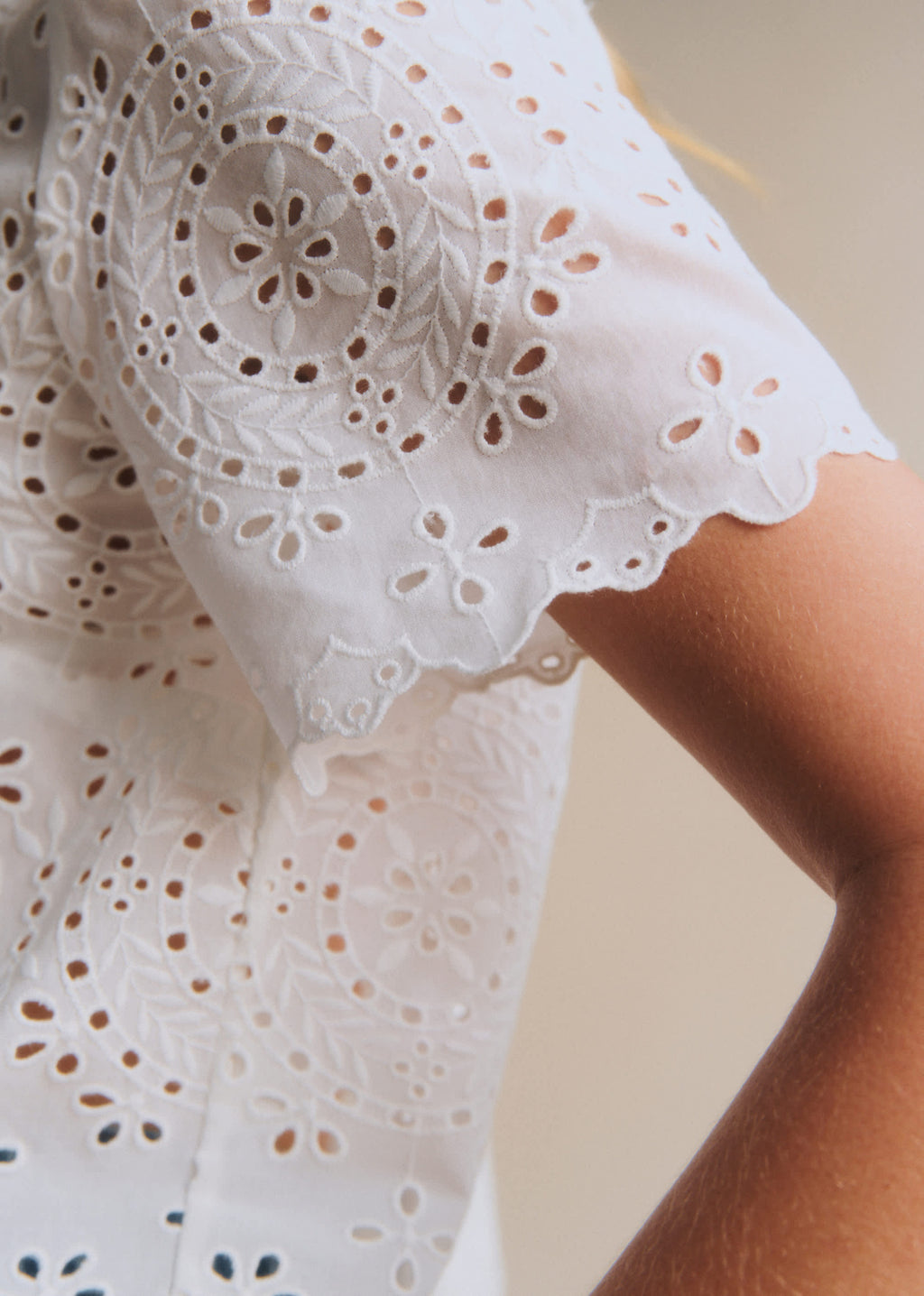 Chemise MANON - Broderie Unie Ecru