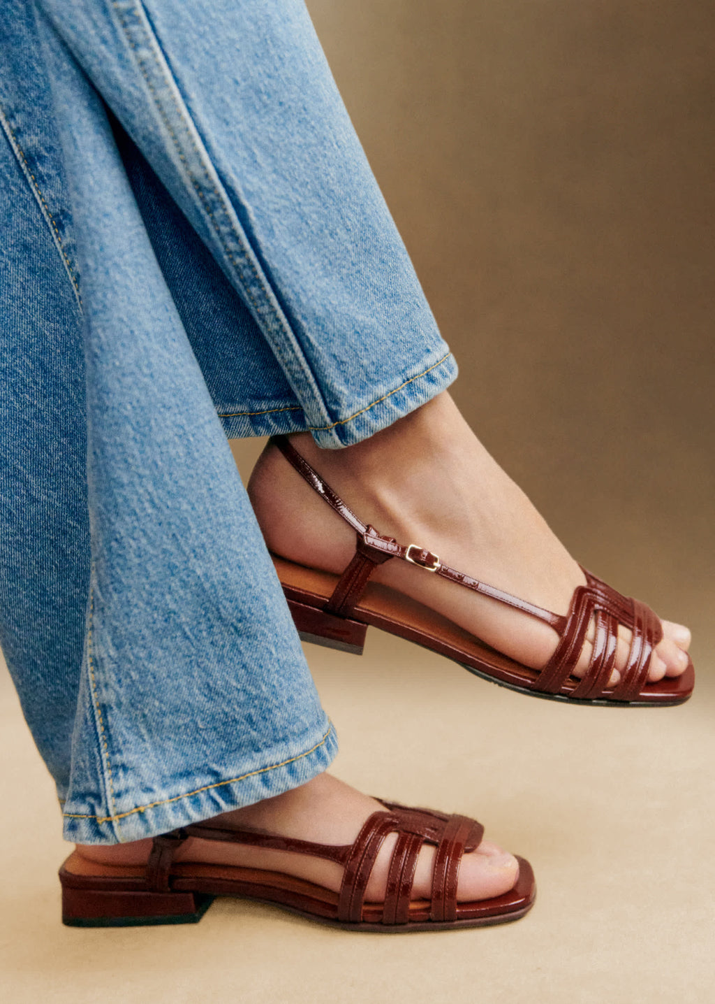 Sandales Low Josepha - Acajou Vernis