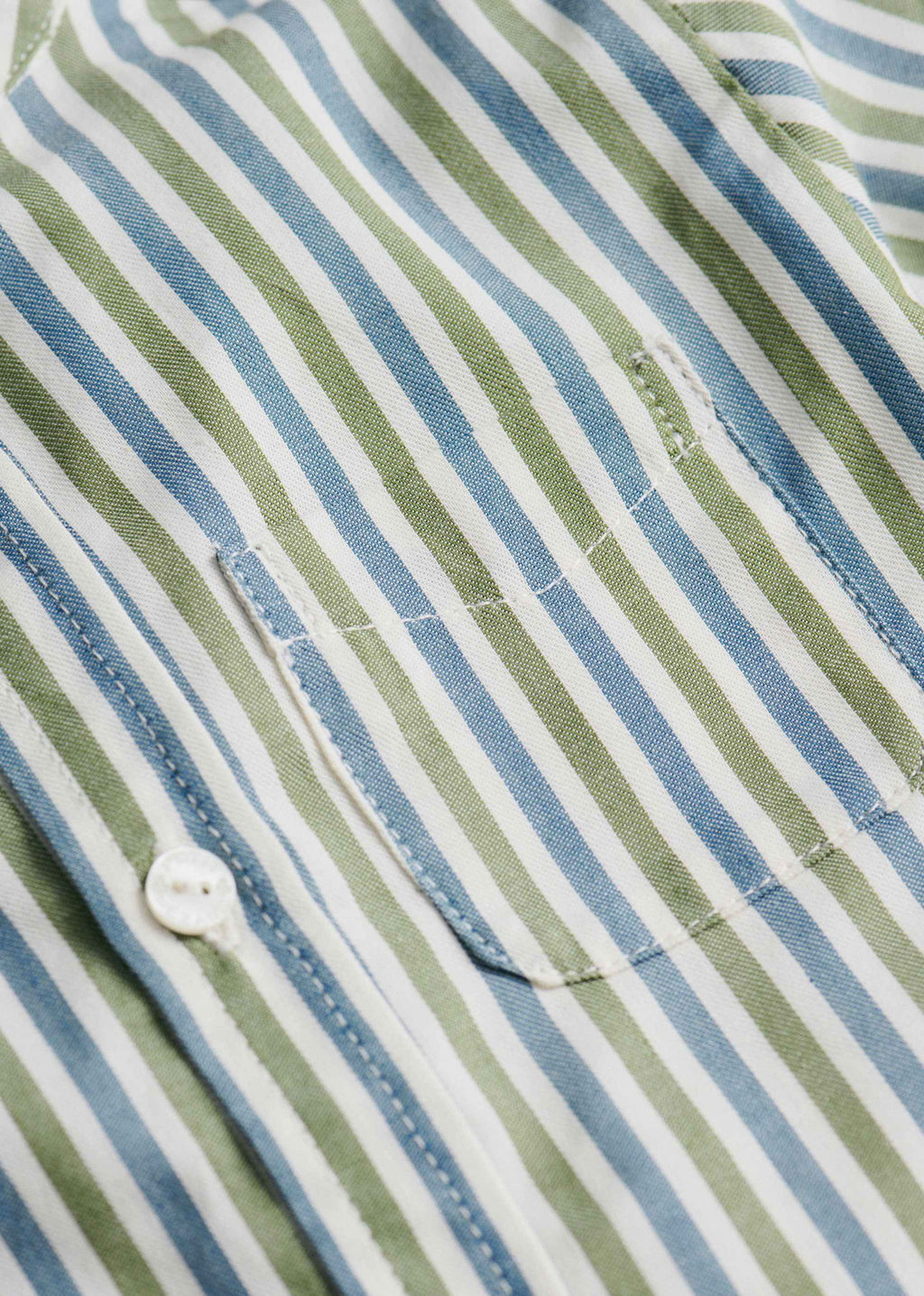 Chemise Benny - Rayure Kaki / Bleu